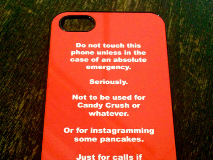 Wish: "That I wasn’t so addicted to my mobile phone."
Resolution: Crowdwish made "emergency calls only" iPhone covers.