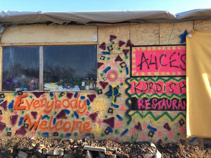 One of the dozens of restaurants in the camp that were opened and are run by refugees.