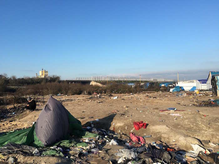 This is part of the area that just last week was still full of tents and shelters. It was cleared by volunteers and refugees and is being bulldozed by the French authorities who had announced earlier this month they would clear the part of the camp closest to the motorway.