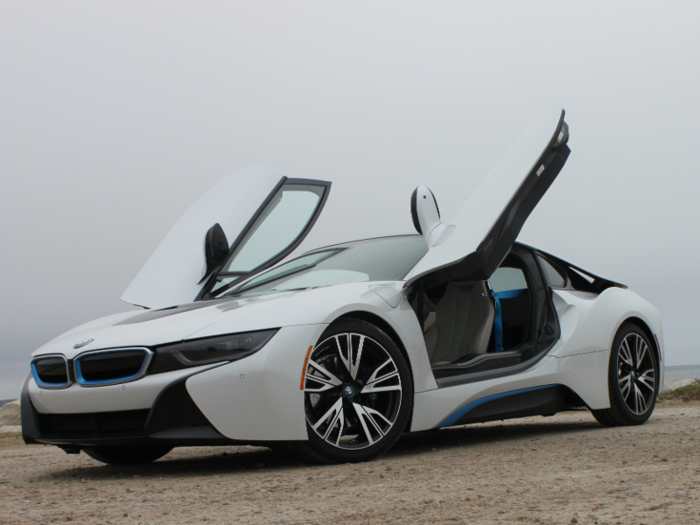 BMW joined in on the fun with its hybrid i8 sports car.