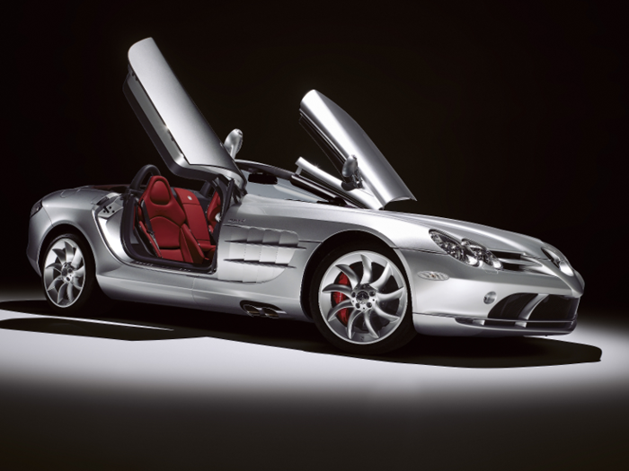 Although the SLR had scissor doors, it was really an homage to ...