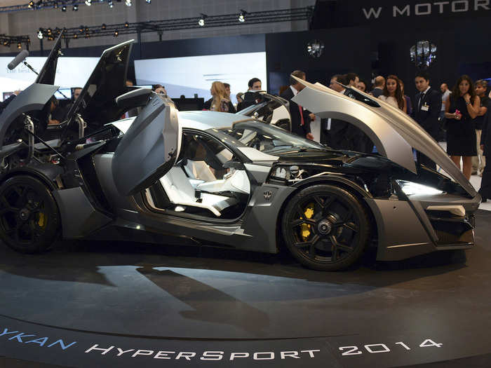 And the rearward-hinged upswinging doors on the mulit-million dollar Lykan Hypersport.