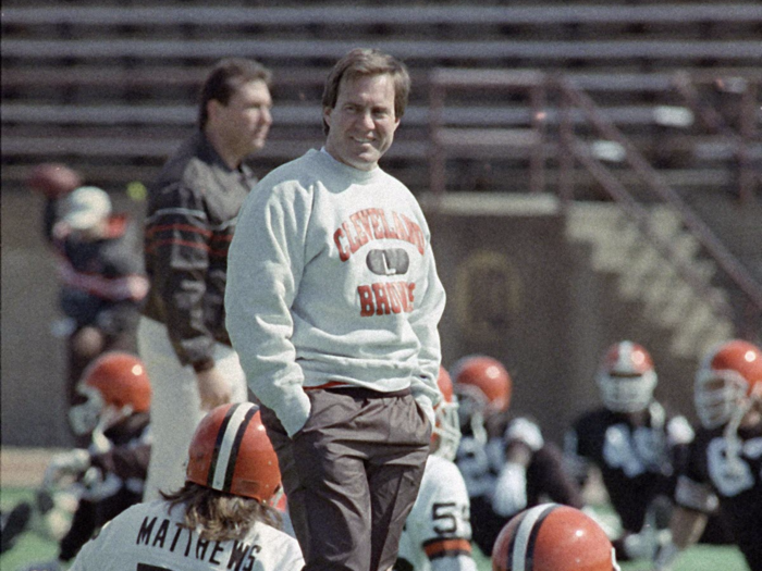 After winning a second Super Bowl with the Giants in 1990, Belichick got his first head coaching job with the Cleveland Browns in 1991. He was 38 years old when he was hired, six years younger than any other head coach in the NFL at the time.