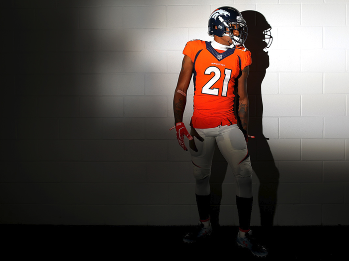 An artsy view of Aqib Talib.