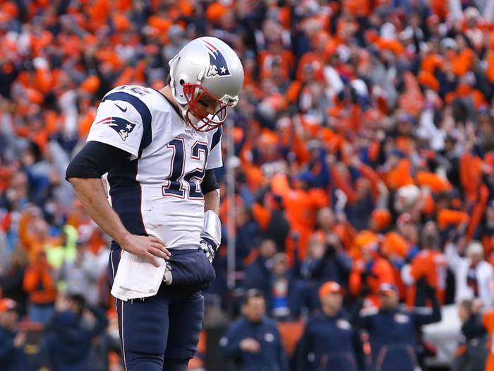 In the end, Tom Brady needed to convert a 2-point play to the tie the game and threw an interception instead.