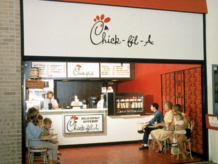 Cathy opened the first true Chick-fil-A at age 46, in suburban Atlanta.