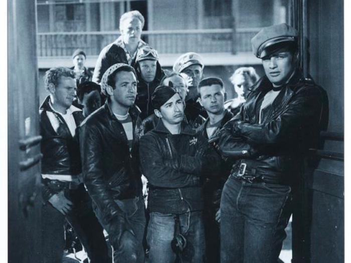 The leather jacket picked up more cultural meaning in the 1950s. The company grabbed mainstream attention when Marlon Brando donned a motorcycle jacket in the 1953 movie "The Wild One", effectively putting Schott on the map.