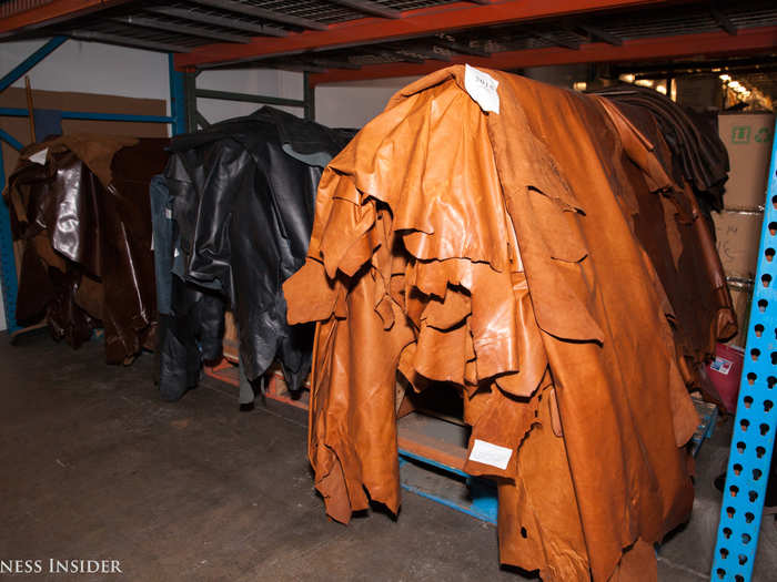 Schott mostly uses cowhide, but some special jackets are made with sheepskin or other leathers. Many of the women