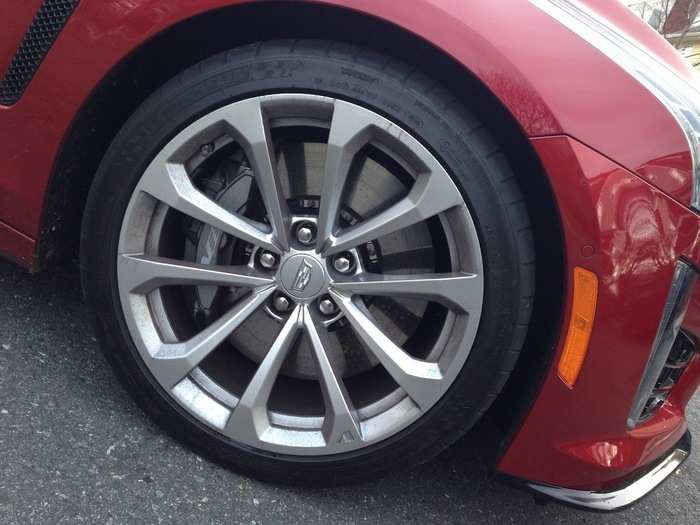 Hulking Brembo brakes keep all that velocity under control. Of course, you do have to be careful about potholes and speedbumps with that kind of minimal ground clearance.