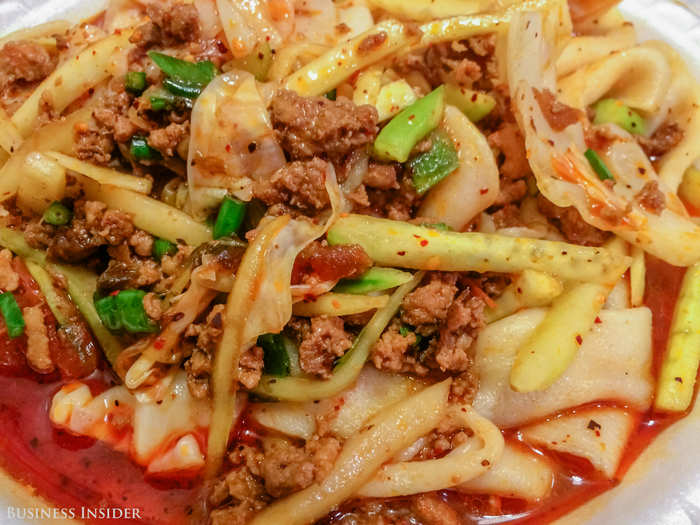 Finally, I try the pork zha jiang noodles, a steal at $7.75. Xi