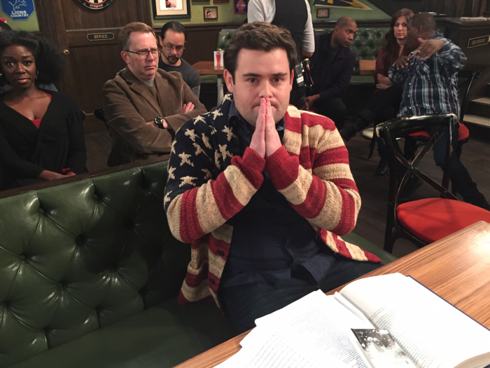 4:55 p.m. PT: David Fynn shows off his American Flag sweater in an episode about Brett