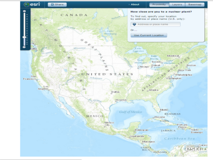 Interactive map on Nuclear Energy