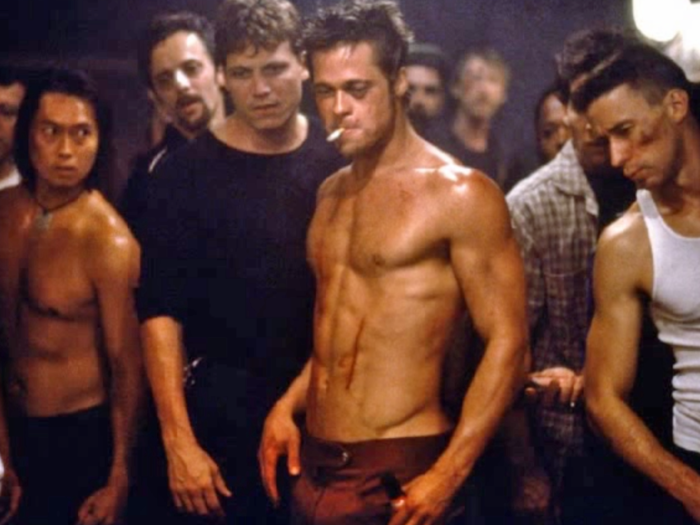 Brad Pitt in "Fight Club" typifies the 