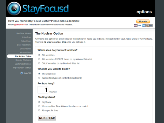 StayFocusd lets you set a specific amount of time you can spend on time-wasting sites, before it blocks them.