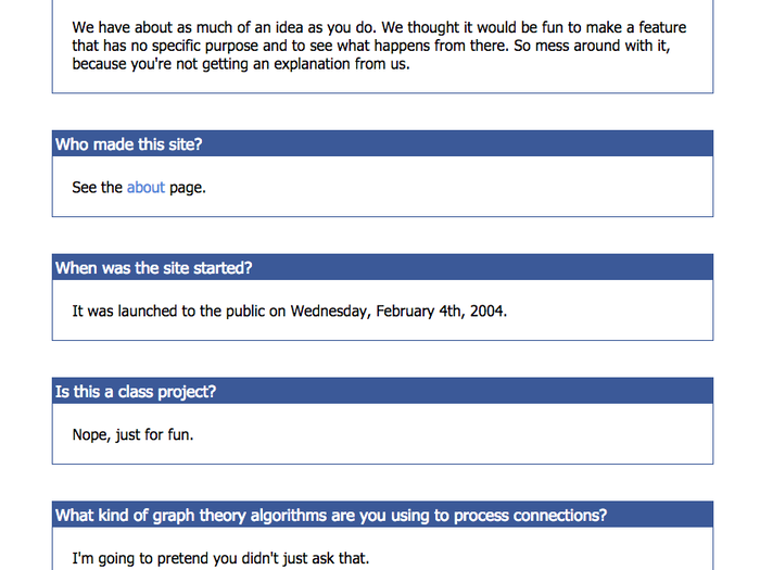 We love this gem about "poking" from one of the original FAQ pages.