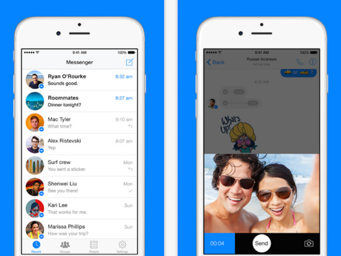 Facebook also split its instant messaging into a different app called Messenger in 2011. It