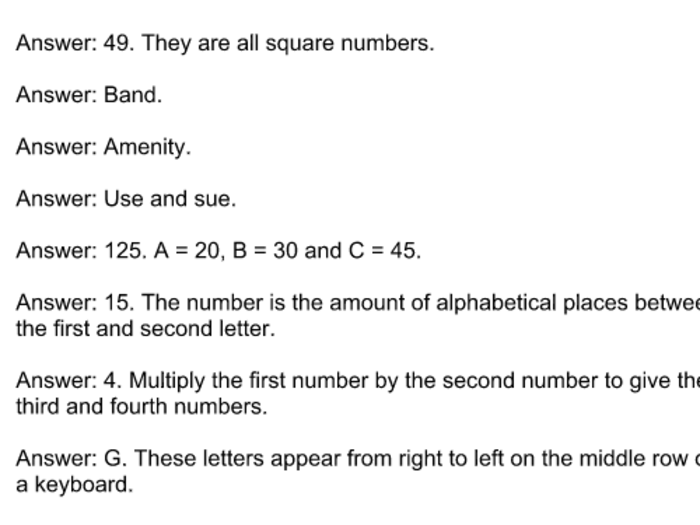 The answers are below. How did you do?