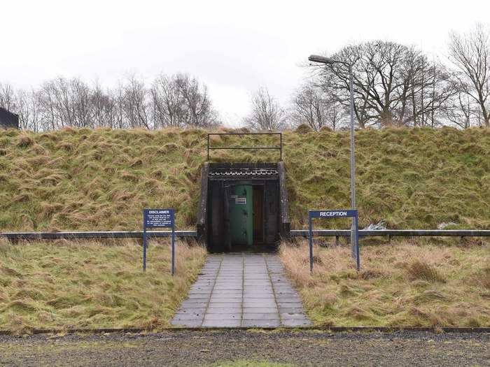 This inconspicuous door leads to the bunker, which is situated on 3.74 acres of land.