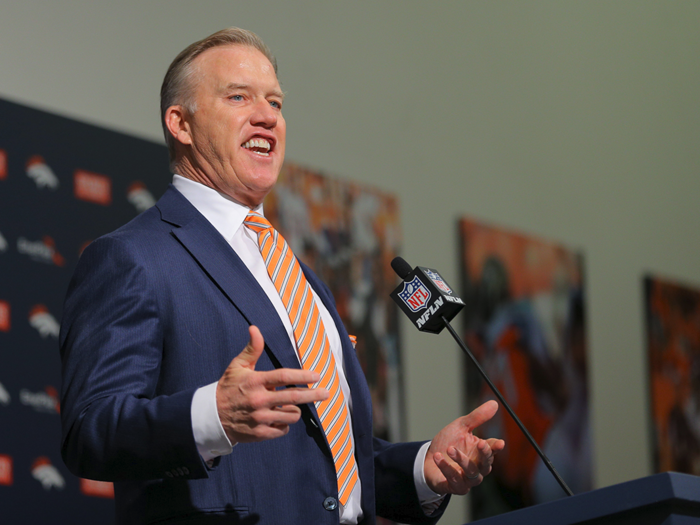 John Elway is now the general manager and executive vice president of football operations for the Denver Broncos.