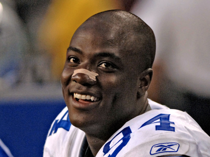 Here he is as a rookie with the Cowboys in 2005.