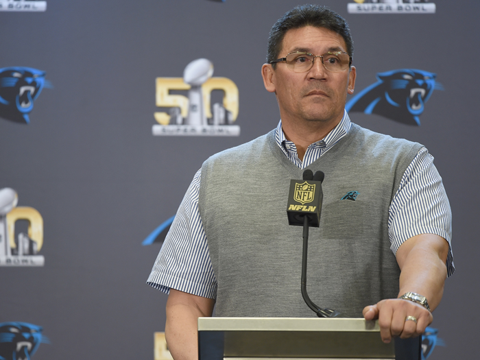 Ron Rivera has led the Panthers to the playoffs in three straight seasons.