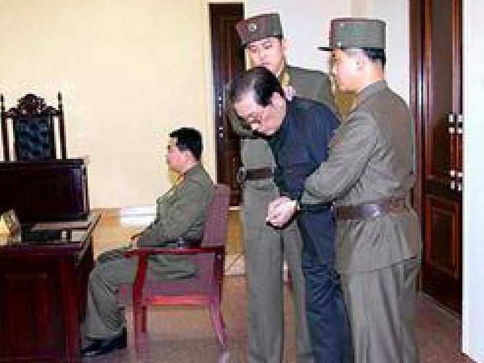 But at the end of December 2013, Jong Un had his uncle and his uncle