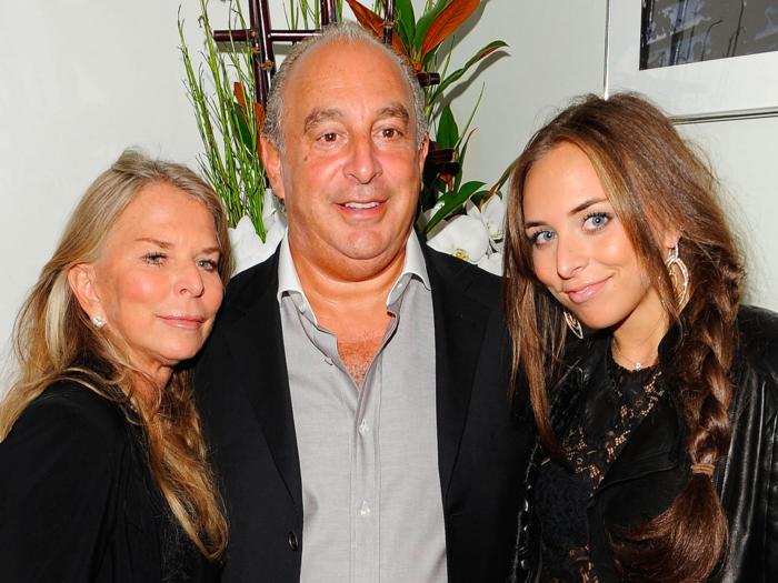 3. Lady Tina Green — £3.5 billion ($5.05 billion). Lady Tina (L) is married to high street fashion magnate Philip Green. The Green family