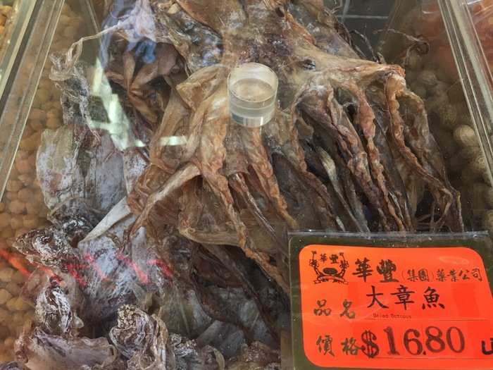 I also saw dried octopus! I wasn