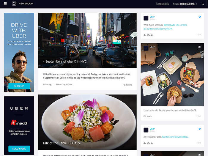 Uber now has its own newsroom.