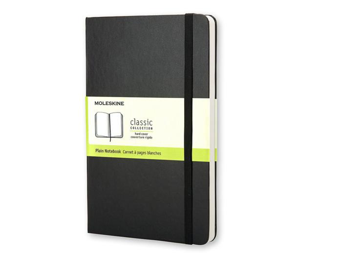 A journal for writing down important work notes or thoughts throughout the day.