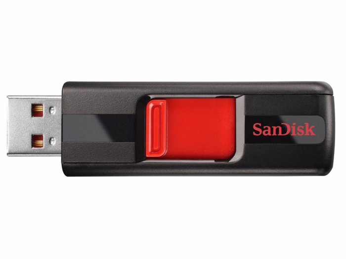 Flash drive to transport large files.
