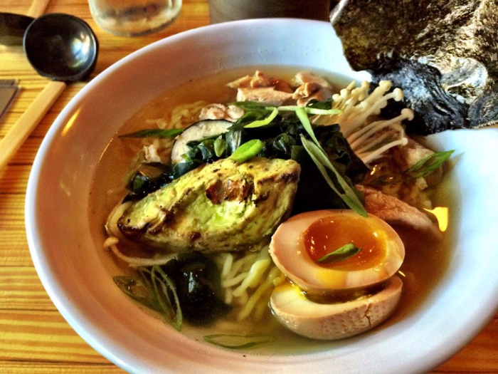 NORTH CAROLINA: At Dashi Ramen/Izakaya in Durham, tipsters recommend adding a soy-marinated egg to your traditional bowl of ramen.