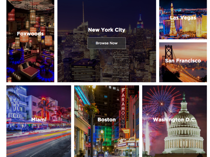 Step one: sign up and select your location. Tablelist currently operates in New York City, Boston, Los Angeles, Las Vegas, Miami, San Francisco, and Washington, DC, with more locations slated to pop up this year.