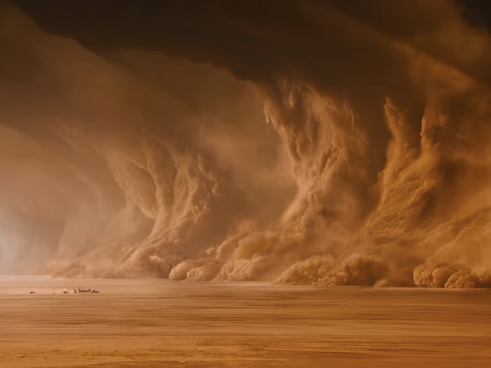 The music for the massive storm scene changed the score for “Fury Road.”