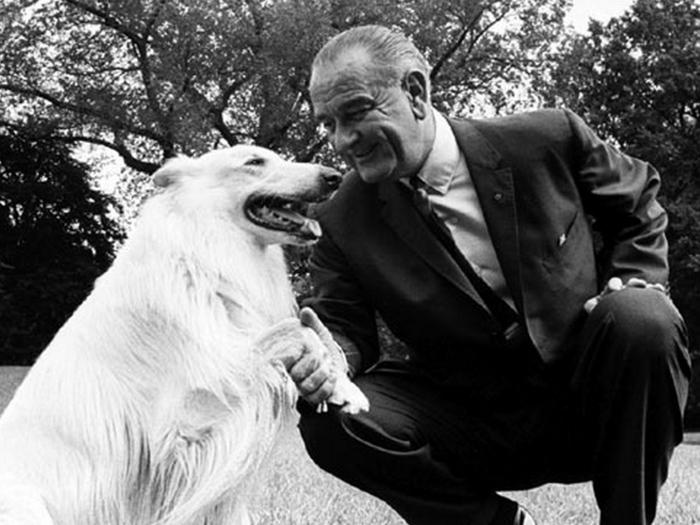 Lyndon B. Johnson: Collie named "Blanco"