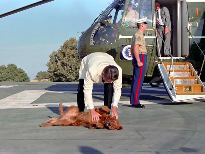 Ronald Reagan: Golden retriever named "Victory"