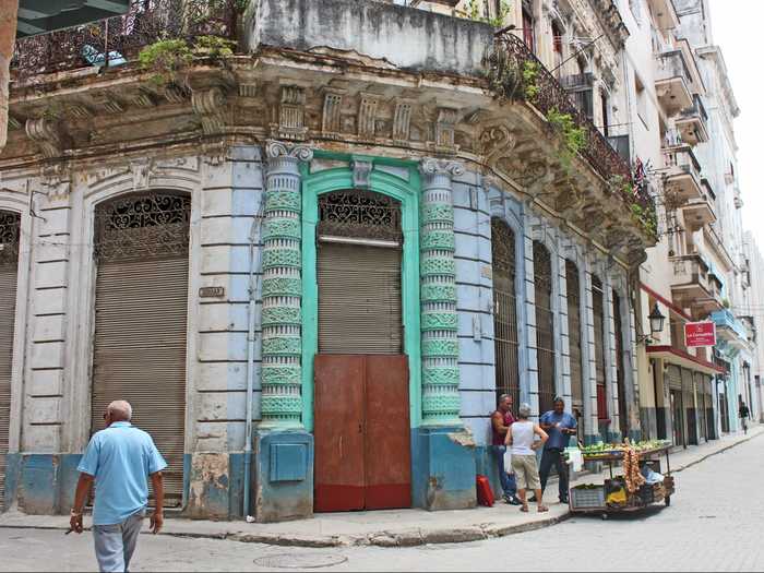 ... deteriorating building facades ...