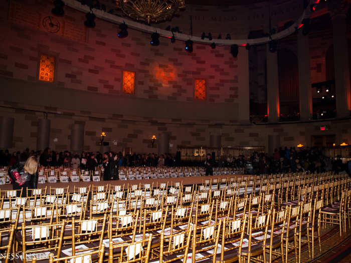 Gotham Hall is a massive space that can accommodate up to 900 people, and every seat was filled. Attendees spilled into the aisles during the show.