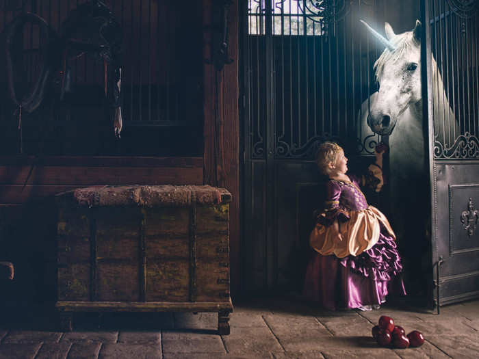 To help get the children inspired and muster the energy for a shoot, Diaz sometimes brings surprises on set, like a costumed Batman or a beautiful white horse.