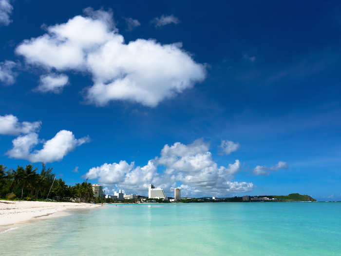 24. Tumon Beach — Tumon, Mariana Islands: “The sand is white, the water a gorgeous blue," one TripAdvisor review said. "Swimming, snorkeling, paddle boarding or small water crafts—you can do it all here.”