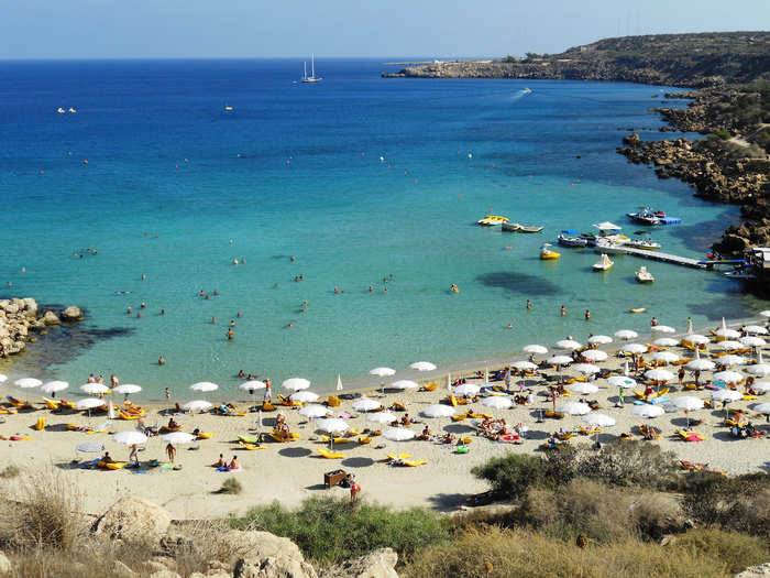 23. Konnos Bay — Ayia Napa, Cyprus: "Konnos is one of those idyllic bays at the bottom of a windy road, skirted with pines and acacias," one user wrote. With clear water, this beach is the place to be for snorkeling and water sports.