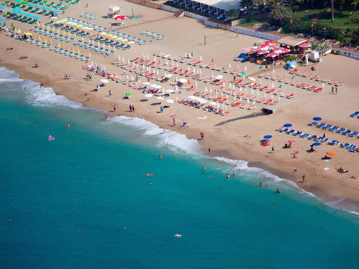 20. Kleopatra Beach — Ankara, Turkey: A user called this "one of the best beaches in Turkey." With ample sunbeds, a park, and volleyball, there