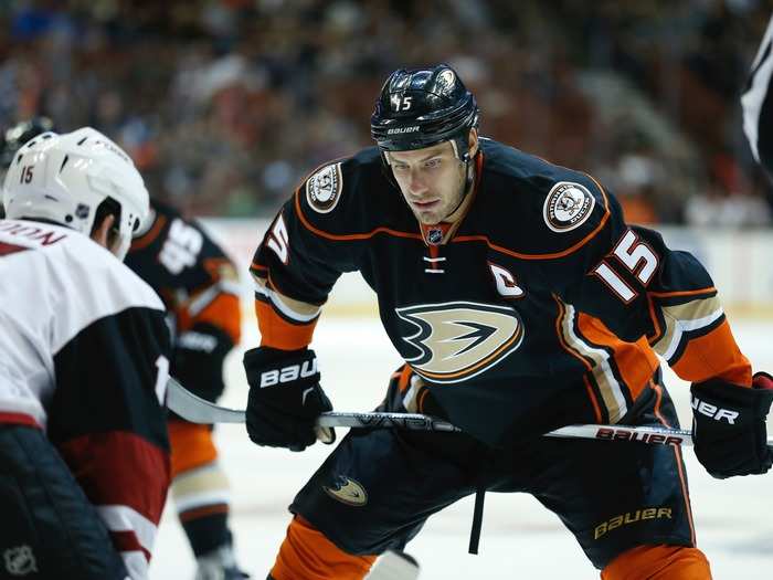 #7 Ryan Getzlaf, Anaheim Ducks — $9.25 million