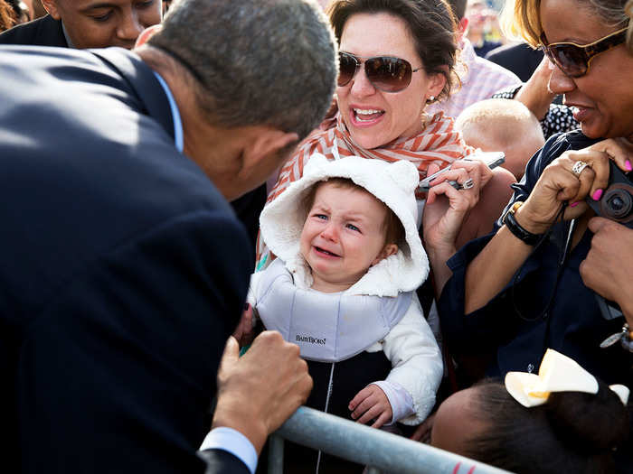 This child is a little less calm.