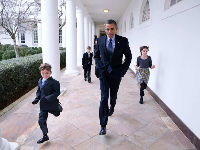 Keeping pace with children running through the White House.