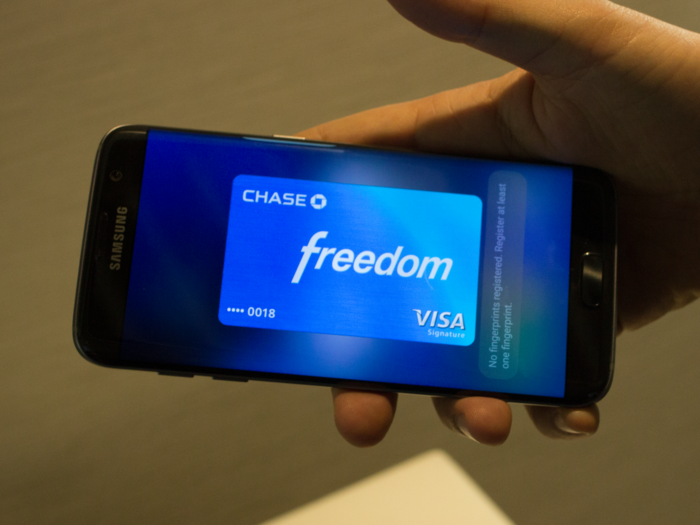 Samsung Pay works on regular credit card readers.