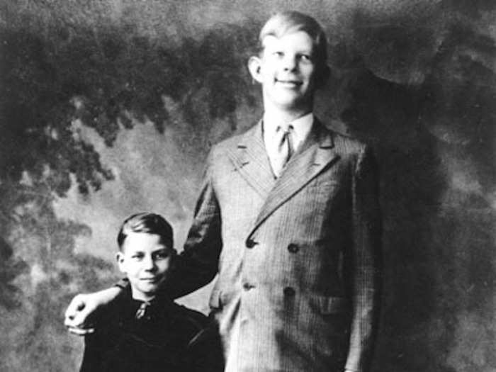 By the time he was 10 years old, Wadlow weighed 210 pounds, was more than 6 feet tall, and wore a size 17.5 shoe.