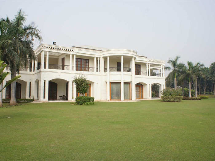 INDIA: This stately New Delhi colonial villa is priced at $38 million for five bedrooms on a lush five-acre parcel. Marble floors, servants