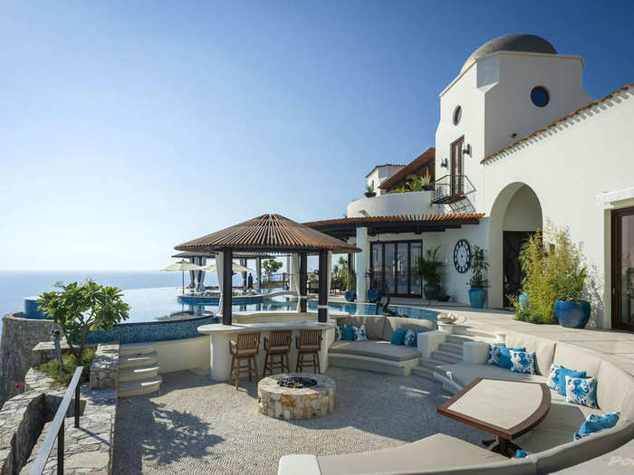 MEXICO: A hilltop villa overlooking the Sea of Cortez in Baja California Sur, this property is almost 90,000 square feet (on 4 acres). The infinity pool itself is 2,000 square feet.