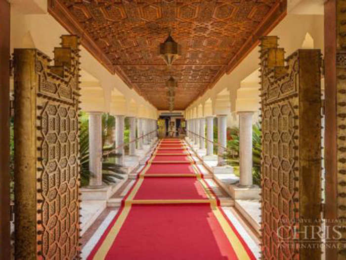 MOROCCO: This 24-bedroom palace with Atlantic views in Casablanca should fulfill all your fantasies of Moroccan extravagance, with colonnaded hallways, Baccarat crystal lighting, Murano glass chandeliers, Chinese tapestries, and elaborate inlaid stone floors. It will cost you $77.5 million.